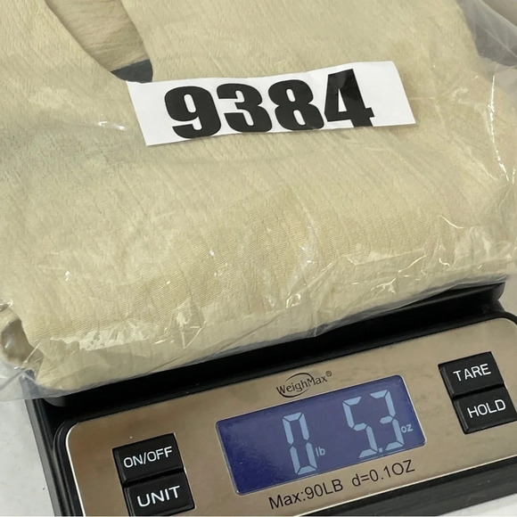 Ali Miles Petites *no tags* Short Sleeve semi-transpatent cream blouse 9384 - Picture 7 of 7